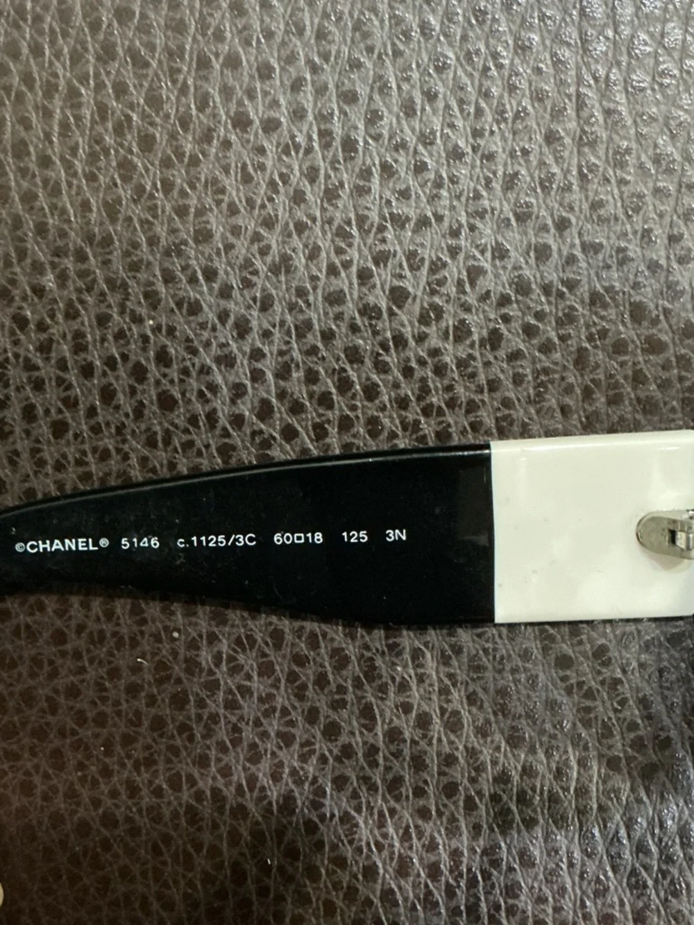 CHANEL Black/White Crystal Square Eyeglasses Frames 5146